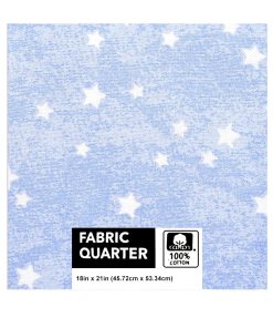 18 x 21 Stars on Blue Cotton Fabric Quarter 1pc by Keepsake Calico