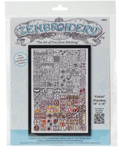 Design Works 10 x 16 Cubist Zenbroidery Stamped Embroidery Kit