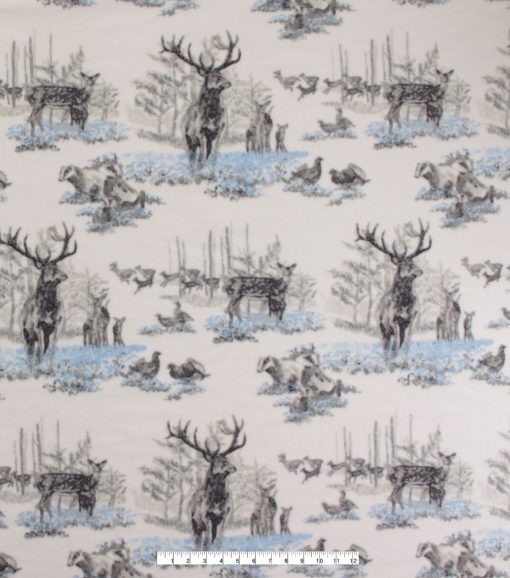 Winter Deer Anti Pill Fleece Fabric - Image 2