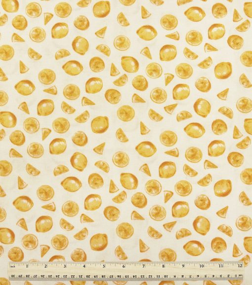 Tossed Lemons Novelty Cotton Fabric - Image 2