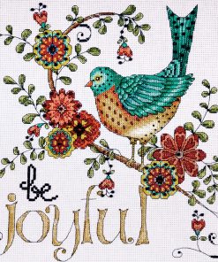 Tobin 8 x 10 Heartfelt Be Joyful Counted Cross Stitch Kit