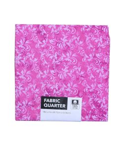 18 x 21 Pink Tonal Scroll Cotton Fabric Quarter 1pc by Keepsake Calico