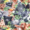 Baby Safari Animals Novelty Cotton Fabric