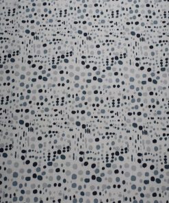 Navy Funky Dots on White Quilt Cotton Fabric by Quilter s Showcase