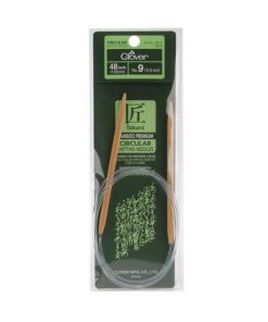Clover 48 Bamboo Size 9 Circular Knitting Needle Set