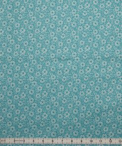 Flower Patch on Teal Quilt Cotton Fabric by Keepsake Calico