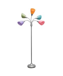 All The Rages 5 Light Adjustable Gooseneck Floor Lamp