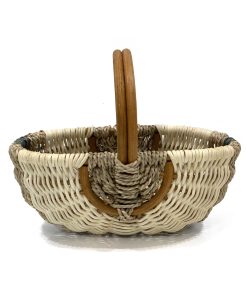 12 x 8 Seagrass   Rattan Basket With Handle by Place   Time