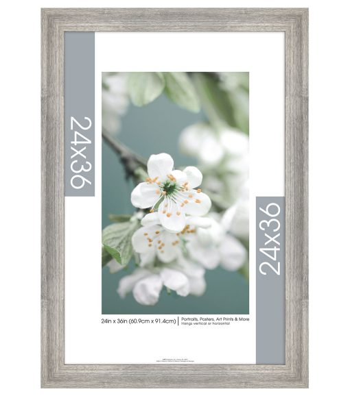 24 36 Poster Frame Rustic Gray