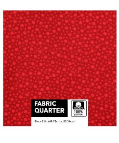 18 x 21 Red Tonal Dots Cotton Fabric Quarter 1pc by Keepsake Calico