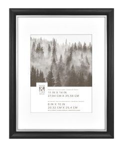 11 x 14 Matted to 8 x 10 Black   Pewter Wall Frame by Place   Time