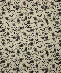 Black Bats On Branches Super Snuggle Flannel Fabric