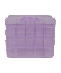 Everything Mary 10 Purple 30 Compartment Stackable Plastic Storage Box - 1