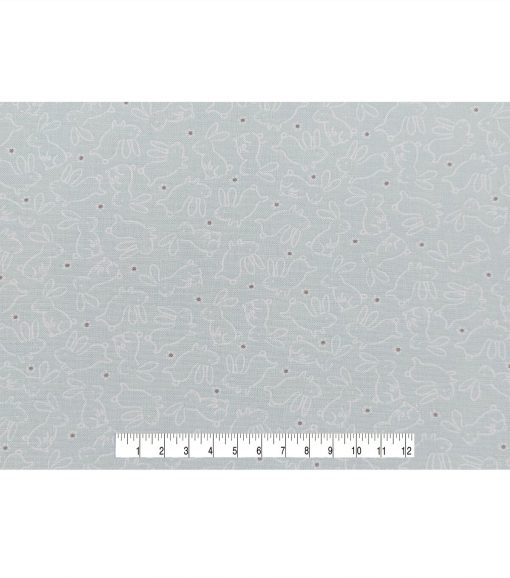 Bunny White Easter Cotton Fabric - Image 4