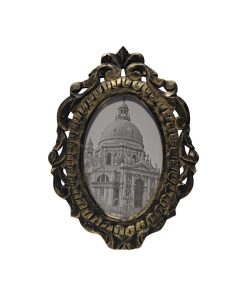 4 x 6 Antique Gold Oval Tabletop Picture Frame by Place   Time