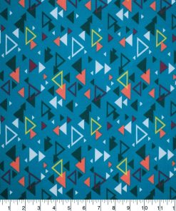 Triangles on Teal Quilt Cotton Fabric by Quilter s Showcase