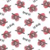 Def Leppard Heart Tossed Cotton Fabric
