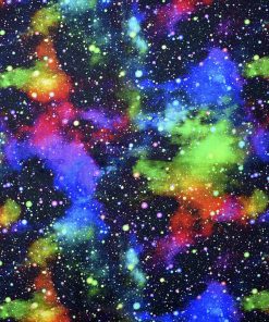 Rainbow Graffiti Novelty Print Cotton Fabric