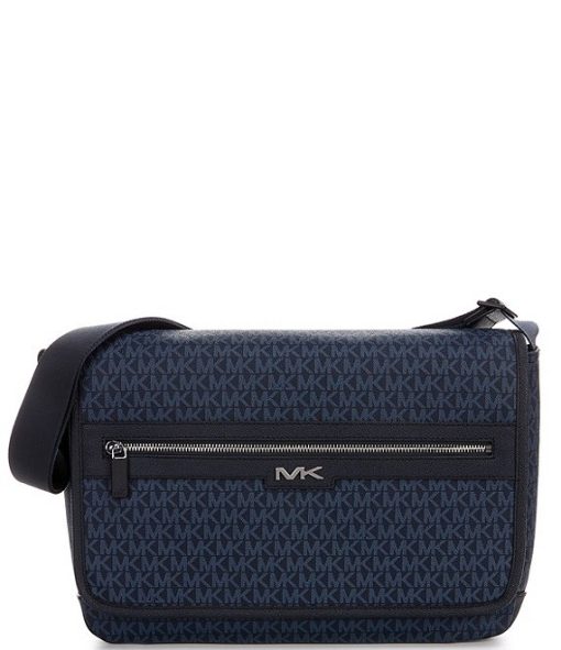 Malone Signature Logo Print Messenger Bag - Image 4