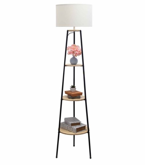 All The Rages 62.5 Shelf Floor Lamp 3 Tier With Fabric Shade - Image 8