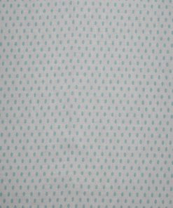 Aqua Pin Dots on White Cotton Fabric by Quilter s Showcase
