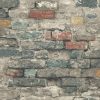 RoomMates Wallpaper Brick Alley