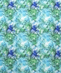 Teal Watercolor Blender Quilt Cotton Fabric by Keepsake Calico