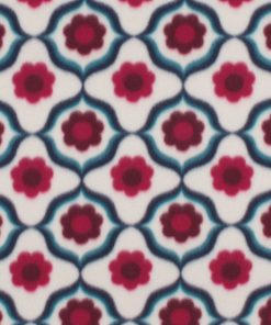Geometric With Daisies Blizzard Fleece Fabric