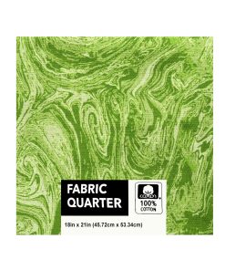 18 x 21 Green Oil Slick Cotton Fabric Quarter by Keepsake Calico