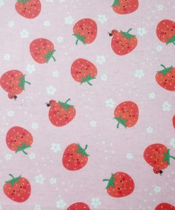 Red Strawberries Super Snuggle Flannel Fabric by POP!