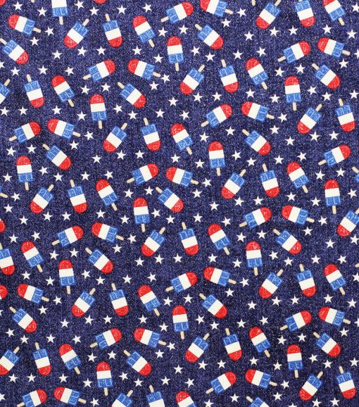 Tossed Popsicles Keepsake Glitter Cotton Fabric - Image 2