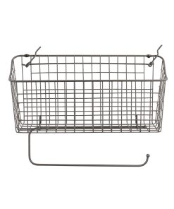 Spectrum Pegboard Basket with Paper Towel Holder