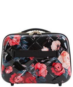 Savoir Collection Quilted Floral Print Travel Beauty Case