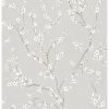 RoomMates Wallpaper Grey Cherry Blossom