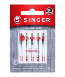 SINGER 90/14 Universal Regular Point Sewing Machine Needles 5ct
