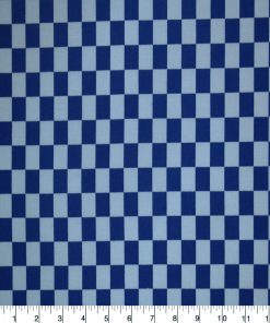 Dark   Light Blue Racing Check Quilt Cotton Fabric by Quilter s Showcase