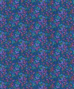 Fabric Traditions Floral on Blue Cotton Fabric by Keepsake Calico