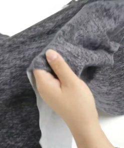 Black Heathered Luxe Flannel Fabric