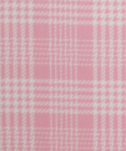 Pink Plaid Blizzard Fleece Fabric