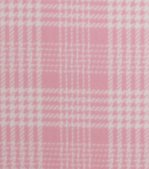 Pink Plaid Blizzard Fleece Fabric