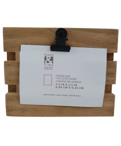 3.5 x 2.5 Wood Tabletop Picture Frame With Clip by Place   Time