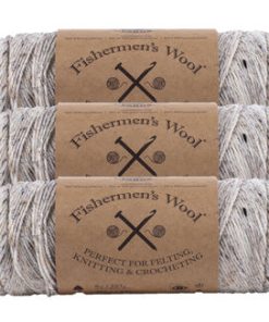 Lion Brand Fishermen s 348yds Worsted Wool Yarn 3 Bundle - Birch Tweed