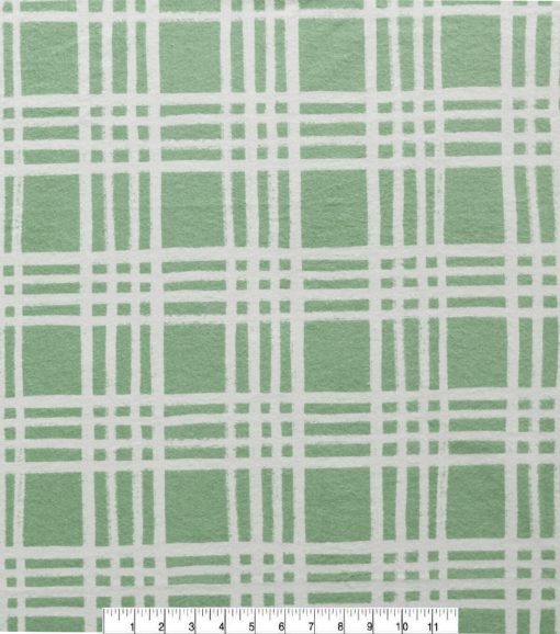 Green Plaid Super Snuggle Flannel Fabric - Image 2