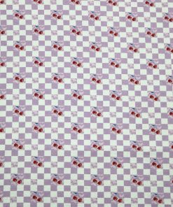 Red Cherries Checkered Super Snuggle Flannel Fabric
