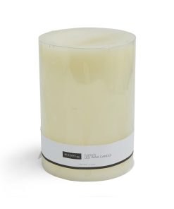 6 x 8 LED Cream Smooth Wax Pillar Candle by Hudson 43