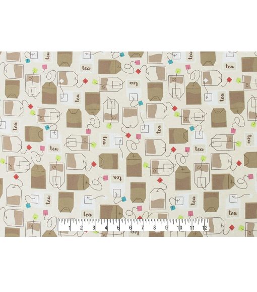 Tea Bags Super Snuggle Flannel Fabric - Image 4