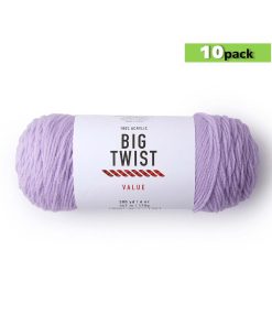 10pk Solid Purple Medium Weight Acrylic 380yd Value Yarn by Big Twist