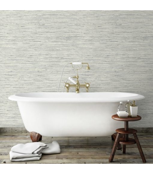 York Wallcoverings Wallpaper Grey Grasscloth - Image 3
