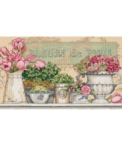 Dimensions 14 x 8 Flowers of Paris Counted Cross Stitch Kit