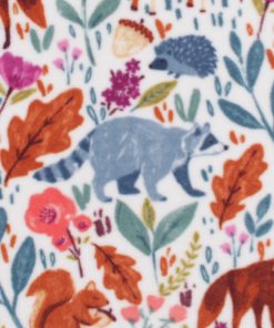 Watercolor Woodland Animals Anti Pill Fleece Fabric